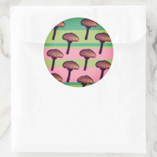 Autocollant à rayures de champignons (Sac)