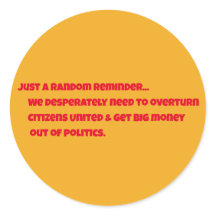 Autocollant à rond unis citoyens