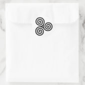 Autocollant à triple cercle Celtique noir et blanc (Sac)