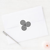 Autocollant à triple cercle Celtique noir et blanc (Enveloppe)