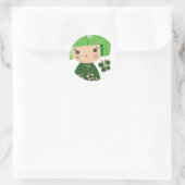 Autocollant à triplet Kokeshi vert (Sac)