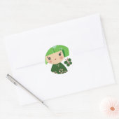 Autocollant à triplet Kokeshi vert (Enveloppe)