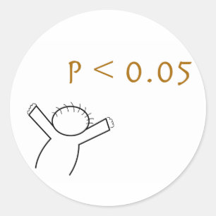 Autocollant à valeur p statistiquement significati