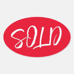 Autocollant à vendre en rouge personnalisé