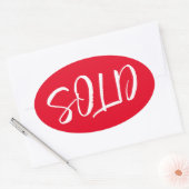 Autocollant à vendre en rouge personnalisé (Enveloppe)