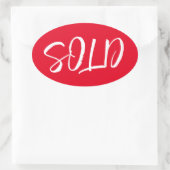 Autocollant à vendre en rouge personnalisé (Sac)