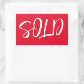 Autocollant à vendre en rouge personnalisé (Sac)