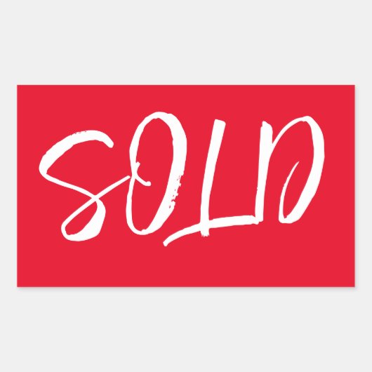 Autocollant à vendre en rouge personnalisé (Devant)