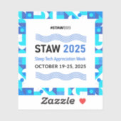 Autocollant AAST 2025 STAW (Feuille)