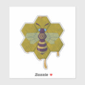 Autocollant Abeille et Rucher (Feuille)
