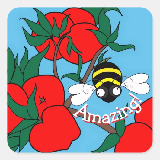 Autocollant abeille incroyable (Devant)