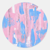 Autocollant Abstrait bleu et rose (Devant)