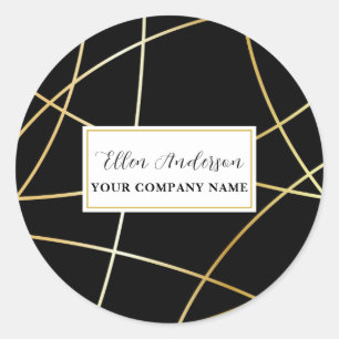 Autocollant Abstrait de lignes or