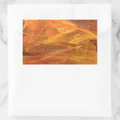 Autocollant Abstrait de rectangle fractal orange (Sac)