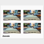 Autocollant Abstrait de rue NYC (Feuille)