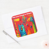 Autocollant abstrait Safari Pals (Enveloppe)