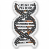 Autocollant ADN Zéro Kilomètre par Heure — Autocol (Devant)
