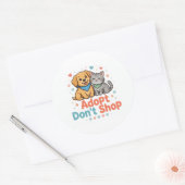 Autocollant Adopt Don't Shop (Enveloppe)