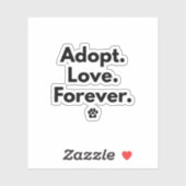 Autocollant Adopt Love Forever (Feuille)