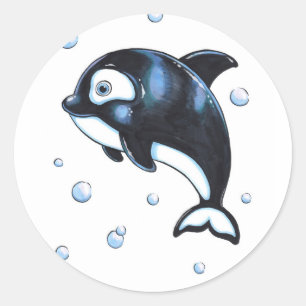 Autocollant adorable Bébé baleine