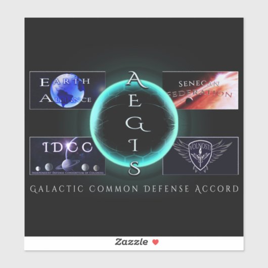 Autocollant AEGIS (8x8) (Feuille)