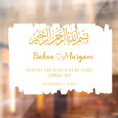 Autocollant Affiche de bienvenue Mariage blanc mod (Feuille 2)