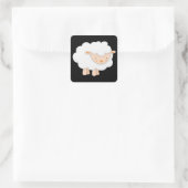 Autocollant Agneau Blanc Fluffy (Sac)