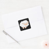 Autocollant Agneau Blanc Fluffy (Enveloppe)