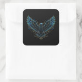 Autocollant aigle néon Cyberpunk (Sac)
