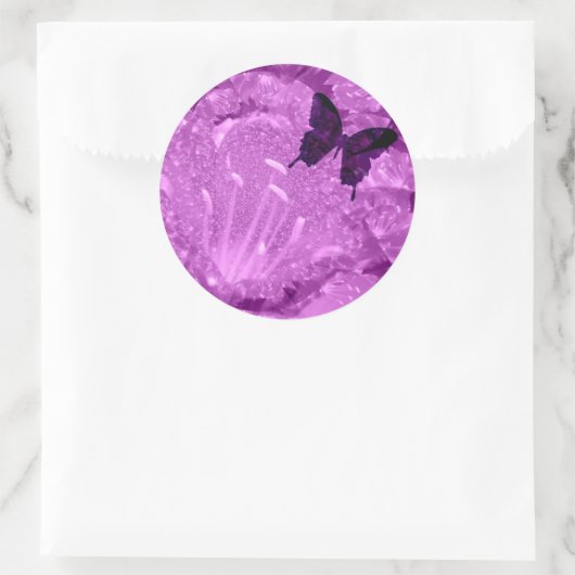 Autocollant ailes de papillon violet (Sac)