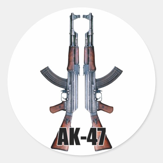 Autocollant AK47 à deux fusils d'assaut (Devant)