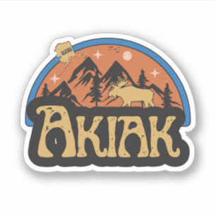 Autocollant Akiak, Alaska