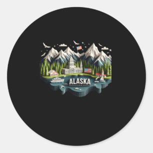 Autocollant Alaska State In Usa