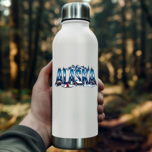 Autocollant Alaska Wilderness | Paysage de cabane 