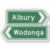 Autocollant Albury Wodonga Australie (Devant)