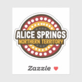 Autocollant Alice Springs Territoire du Nord Austr (Feuille)