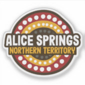 Autocollant Alice Springs Territoire du Nord Austr (Devant)