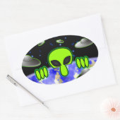 Autocollant Alien Kilroy Oval (Enveloppe)