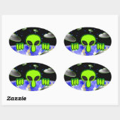 Autocollant Alien Kilroy Oval (Feuille)