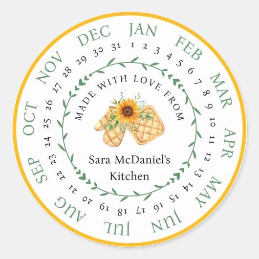 Autocollant alimentaire de cuisine sur mesure Fabr (Devant)