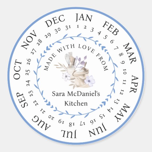 Autocollant alimentaire de cuisine sur mesure Fabr (Devant)