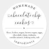 Autocollant alimentaire maison personnalisé (Devant)