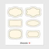 Autocollant alimentaire vintage étiquettes (Feuille)