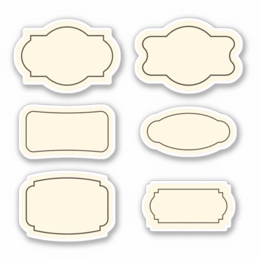 Autocollant alimentaire vintage étiquettes (Devant)