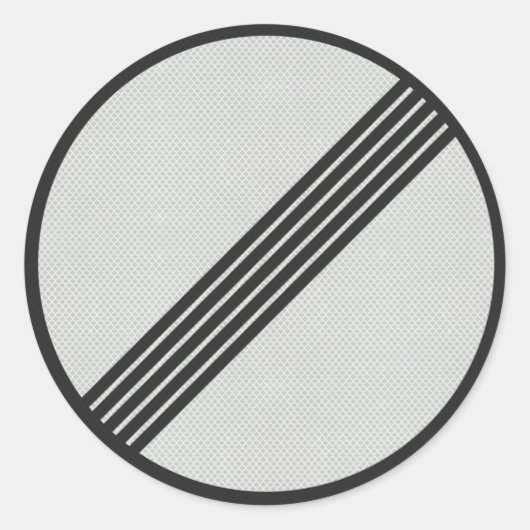Autocollant allemand Autobahn 'Pas de restrictions (Devant)