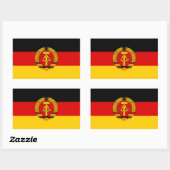 Autocollant Allemand de l'Est de drapeau (Feuille)