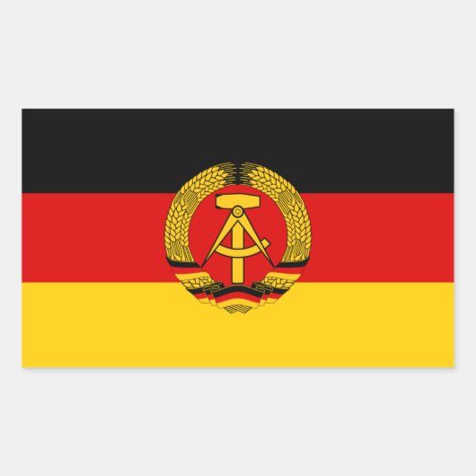 Autocollant Allemand de l'Est de drapeau (Devant)