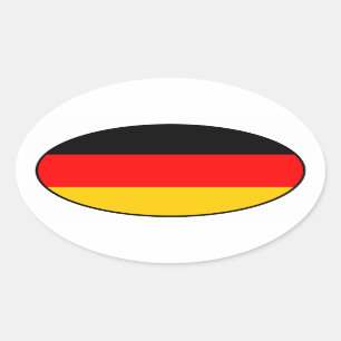 Autocollant allemand d'ovale de drapeau