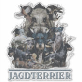 Autocollant allemand Jagdterrier (Devant)