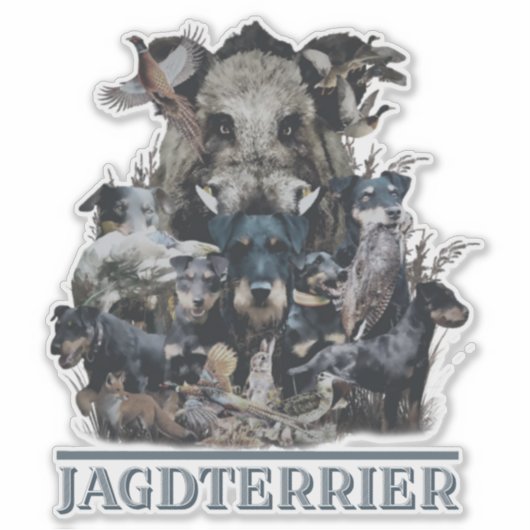 Autocollant allemand Jagdterrier (Devant)